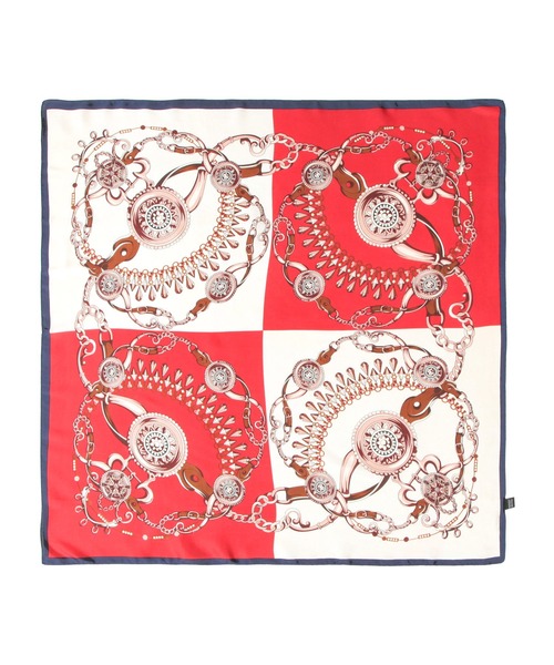 Julia Boutique（ジュリアブティック）の「90×90cmサイズ・ヴィンテージ風サテン生地スカーフ/100013（バンダナ/スカーフ・レディース・A/B/C/D/E/F/G/H/I/J/K/L/M/N/O/P/Q/R/S/T/U・ONE）」の10枚目の写真