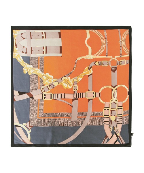 Julia Boutique（ジュリアブティック）の「90×90cmサイズ・ヴィンテージ風サテン生地スカーフ/100013（バンダナ/スカーフ・レディース・A/B/C/D/E/F/G/H/I/J/K/L/M/N/O/P/Q/R/S/T/U・ONE）」の12枚目の写真