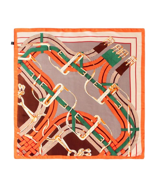 Julia Boutique（ジュリアブティック）の「90×90cmサイズ・ヴィンテージ風サテン生地スカーフ/100013（バンダナ/スカーフ・レディース・A/B/C/D/E/F/G/H/I/J/K/L/M/N/O/P/Q/R/S/T/U・ONE）」の13枚目の写真