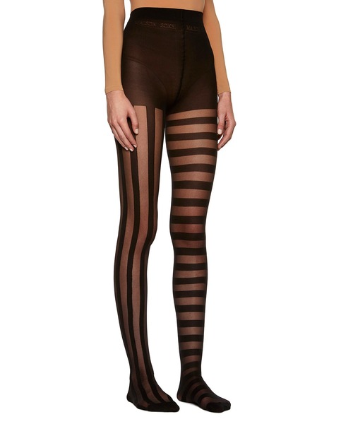 bonjour records（ボンジュールレコーズ）の「【MAISON SOKSI】 STRIPES（タイツ/ストッキング・レディース・ブラック・S/M）」の2枚目の写真