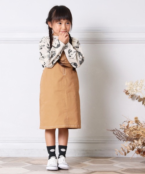 MAKE YOUR DAY（メイクユアデイ）の「ジャンパースカート■80～140cm（ジャンパースカート・キッズ・ブルー/アイボリー/キャメル・110/120/100/80/130/90/140）」の21枚目の写真