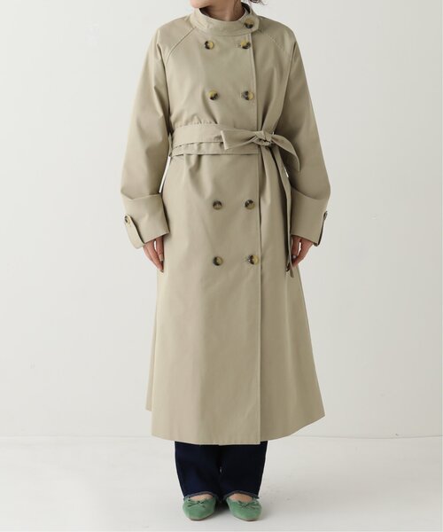 RAY CASSIN（レイカズン）の「CTツイルスタンドカラーコート（トレンチコート・レディース・ブルー/ベージュ/キナリ・FREE）」の11枚目の写真
