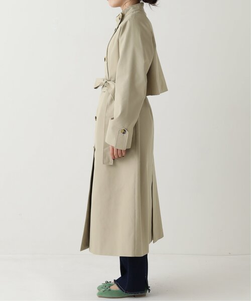RAY CASSIN（レイカズン）の「CTツイルスタンドカラーコート（トレンチコート・レディース・ブルー/ベージュ/キナリ・FREE）」の12枚目の写真