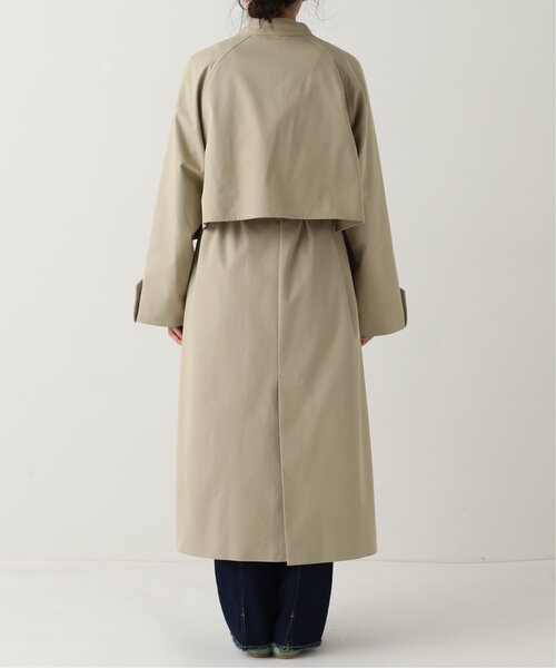 RAY CASSIN（レイカズン）の「CTツイルスタンドカラーコート（トレンチコート・レディース・ブルー/ベージュ/キナリ・FREE）」の13枚目の写真