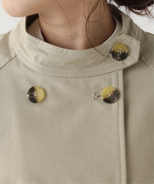 RAY CASSIN（レイカズン）の「CTツイルスタンドカラーコート（トレンチコート・レディース・ブルー/ベージュ/キナリ・FREE）」の17枚目の写真