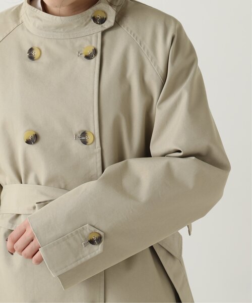 RAY CASSIN（レイカズン）の「CTツイルスタンドカラーコート（トレンチコート・レディース・ブルー/ベージュ/キナリ・FREE）」の18枚目の写真