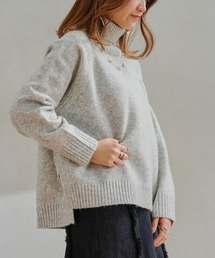 Chez toi | バックスリットタートルMIX糸プルオーバー(ニット/セーター)