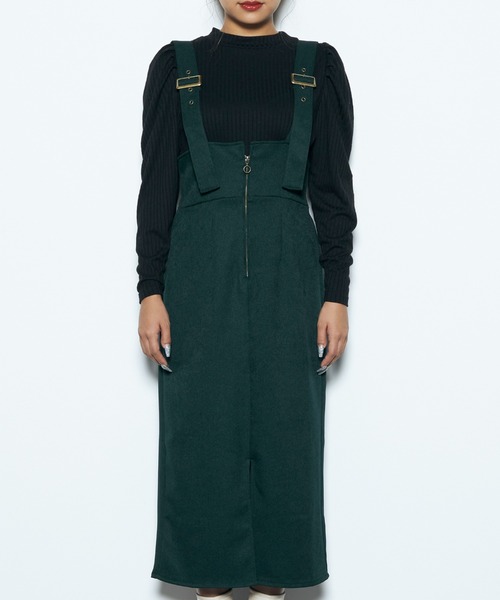 CECIL McBEE(セシルマクビー)の「インナー付きジャンスカSET(ジャンパースカート・レディース・ブラック/モカ/カーキ・MEDIUM)」の6枚目の写真
