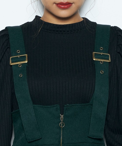 CECIL McBEE(セシルマクビー)の「インナー付きジャンスカSET(ジャンパースカート・レディース・ブラック/モカ/カーキ・MEDIUM)」の9枚目の写真