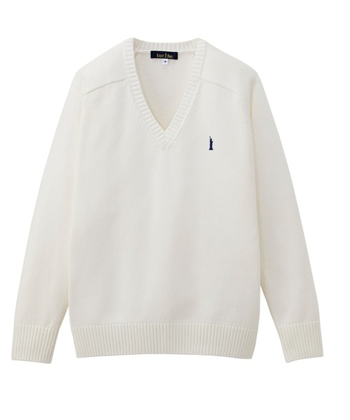 EASTBOY（イーストボーイ）の「【プルオーバー】 制服 高校生 中学生  セーター スクール JK（ニット/セーター・キッズ・ライトグレー/ベージュ/ネイビー/オフホワイト・S/M/L/XL）」の2枚目の写真