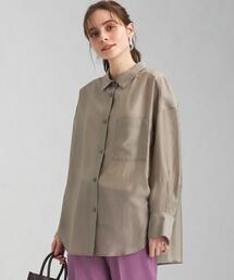 green label relaxing | 【矢野未希子さん着用】 シアー ローン オーバー シャツ(シャツ/ブラウス)