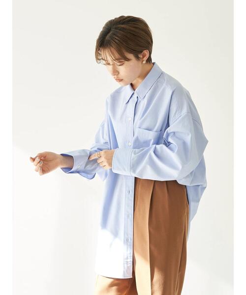 earth music&ecology（アースミュージックアンドエコロジー）の「ビッグシャツ＊（シャツ/ブラウス・レディース・サックスブルー/ホワイト系その他6/ブルー系その他7・FREE）」の14枚目の写真