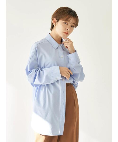 earth music&ecology（アースミュージックアンドエコロジー）の「ビッグシャツ＊（シャツ/ブラウス・レディース・サックスブルー/ホワイト系その他6/ブルー系その他7・FREE）」の16枚目の写真