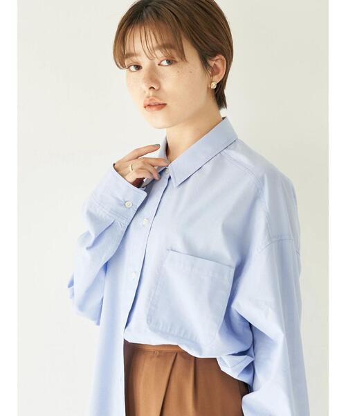 earth music&ecology（アースミュージックアンドエコロジー）の「ビッグシャツ＊（シャツ/ブラウス・レディース・サックスブルー/ホワイト系その他6/ブルー系その他7・FREE）」の18枚目の写真