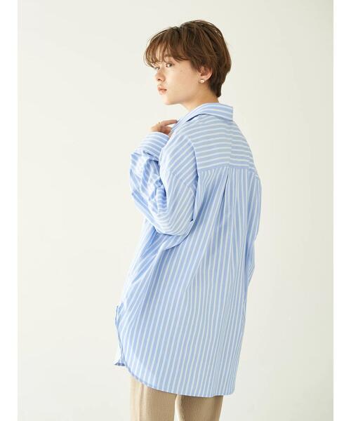 earth music&ecology（アースミュージックアンドエコロジー）の「ビッグシャツ＊（シャツ/ブラウス・レディース・サックスブルー/ホワイト系その他6/ブルー系その他7・FREE）」の19枚目の写真