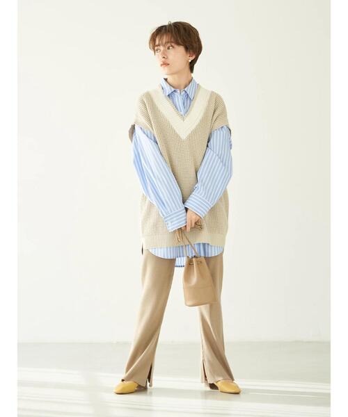 earth music&ecology（アースミュージックアンドエコロジー）の「ビッグシャツ＊（シャツ/ブラウス・レディース・サックスブルー/ホワイト系その他6/ブルー系その他7・FREE）」の11枚目の写真