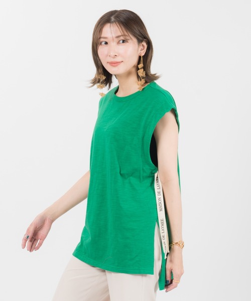 LAYMEE（レイミー）の「Lay CS / レイカットソー（Tシャツ/カットソー・レディース・グリーン/ホワイト/スミクロ・FREE）」の11枚目の写真