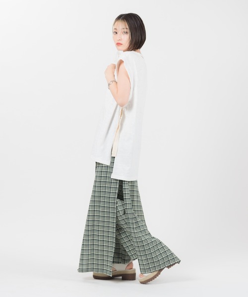 LAYMEE（レイミー）の「Lay CS / レイカットソー（Tシャツ/カットソー・レディース・グリーン/ホワイト/スミクロ・FREE）」の15枚目の写真