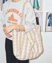 ギンガムチェックオーバートート