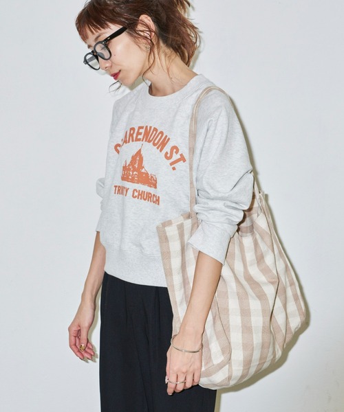 Auntie Rosa Holiday(アンティローザホリデー)の「ギンガムチェックオーバートート(トートバッグ・レディース・ブラック/ベージュ・FREE)」の10枚目の写真