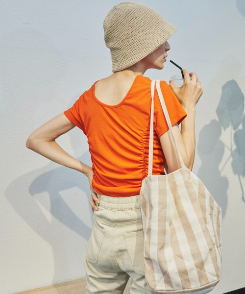 Auntie Rosa Holiday(アンティローザホリデー)の「ギンガムチェックオーバートート(トートバッグ・レディース・ブラック/ベージュ・FREE)」の21枚目の写真