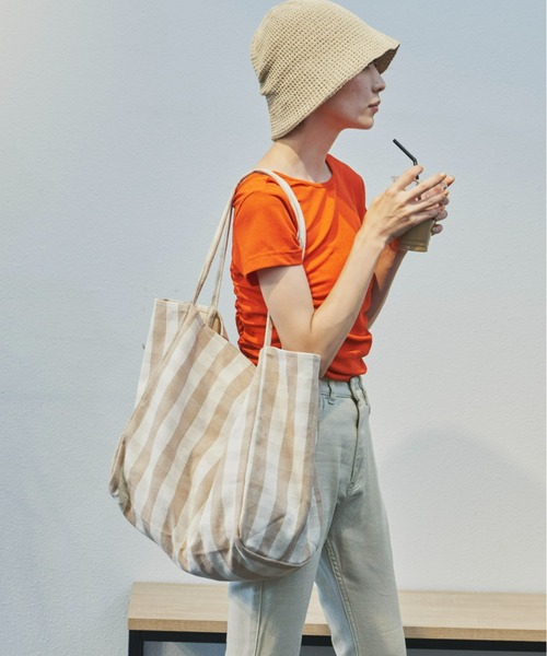 Auntie Rosa Holiday(アンティローザホリデー)の「ギンガムチェックオーバートート(トートバッグ・レディース・ブラック/ベージュ・FREE)」の20枚目の写真