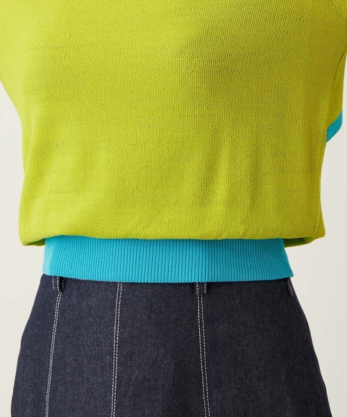 Keeepy(キーピー)の「【Keeepy】back open color scheme knit short pullover(ニット/セーター・レディース・ライトグリーン/ブルーグリーン・FREE)」の17枚目の写真