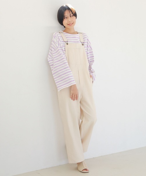 LAKOLE(ラコレ)の「コットンツイルワークサロペット / 269774(サロペット/オーバーオール・レディース・ベージュ/アイボリー/チャコール・SMALL/MEDIUM)」の2枚目の写真