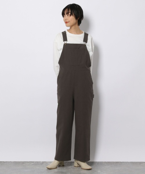 LAKOLE(ラコレ)の「コットンツイルワークサロペット / 269774(サロペット/オーバーオール・レディース・ベージュ/アイボリー/チャコール・SMALL/MEDIUM)」の9枚目の写真