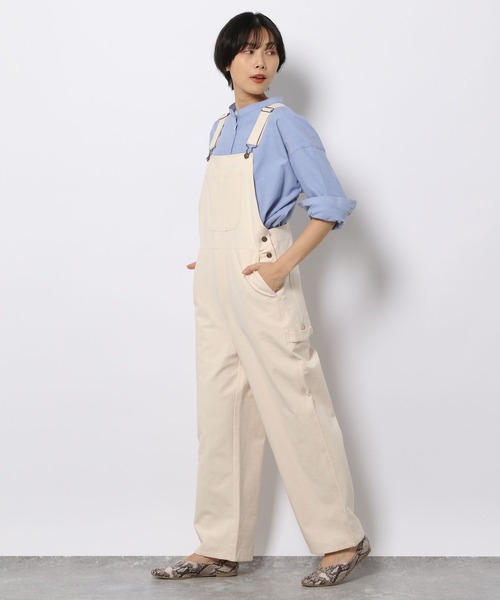 LAKOLE(ラコレ)の「コットンツイルワークサロペット / 269774(サロペット/オーバーオール・レディース・ベージュ/アイボリー/チャコール・SMALL/MEDIUM)」の11枚目の写真
