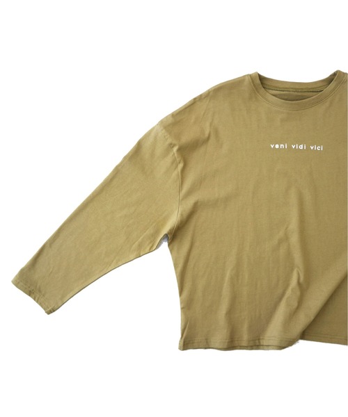 ibeul_(イベール)の「コットンプリントドルマンロンT(Tシャツ/カットソー・レディース・ホワイト/オリーブ・FREE)」の12枚目の写真