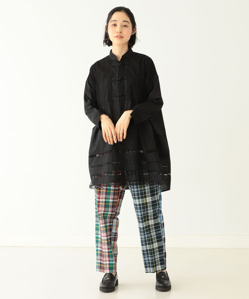 BEAMS BOY（ビームスボーイ）の「BEAMS BOY / マドラスチェック クレイジー スラックス（スラックス・レディース・ネイビー/オレンジ・ONE SIZE）」の16枚目の写真