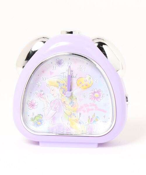 Disney（ディズニー）の「【 Disney 】 おむすびクロック カラフルアート（置時計・レディース・ライトグリーン/ライトパープル・FREE）」の2枚目の写真