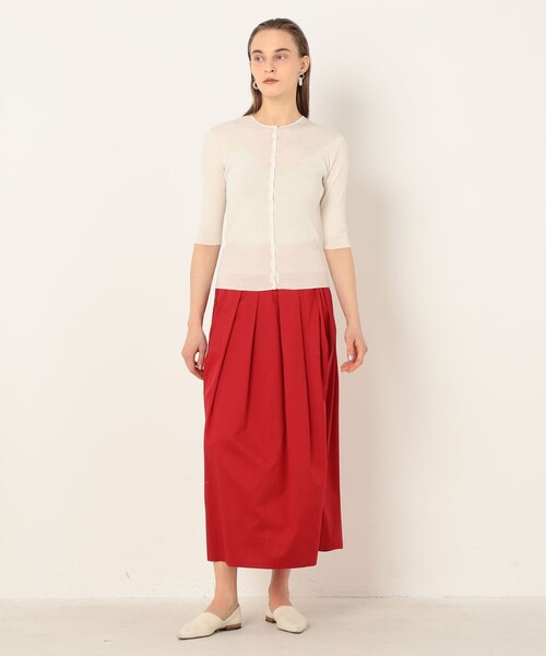 Ballsey ボールジィ マーセライズドコットンリブ クルーネックカーディガン BALLSEY(ボールジィ) / マーセライズドコットンリブクルーネック