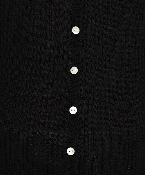 TOMORROWLAND （トゥモローランド）の「マーセライズドコットンリブ クルーネックカーディガン（カーディガン/ボレロ・レディース・ホワイト/ブラック/カーキ/ピンク/シルバー系その他・S/M）」の15枚目の写真