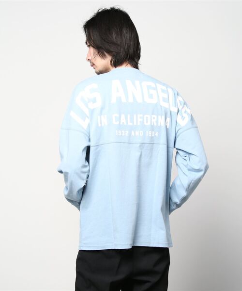 TRAP/U (トラップユー)の「バック プリント ドルマンスリーブ コットン 天竺 ロングTシャツ(Tシャツ/カットソー・メンズ・ホワイト/ブラック/サックスブルー・L/M)」の10枚目の写真