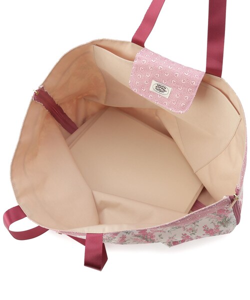 LAURA ASHLEY(ローラアシュレイ)の「ストックス柄 レジャートートバッグ(トートバッグ・レディース・ピンク系5/ブルー系/イエロー系・00)」の7枚目の写真