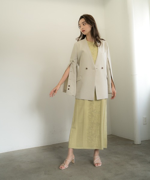 LADYMADE（レディメイド）の「ノーカラーオープンスリーブジャケット 