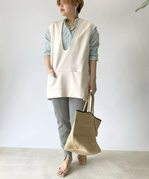 RIVE DROITE（リヴドロワ）の「‐3キロ見え！/ダンボールジョガーパンツ（スウェットパンツ・レディース・グレー/ライトグレー・FREE）」の16枚目の写真