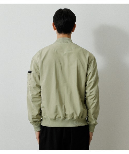 AZUL by moussy(アズールバイマウジー)の「GROSGRAIN BALLOON MA-1/グログランバルーンMA-1(MA-1・メンズ・ライトカーキ/ブラック・MEDIUM/LARGE)」の9枚目の写真
