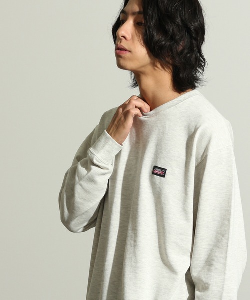 Dickies(ディッキーズ)の「【GENUINE DICKIES/ジェニュインディッキーズ】ワンポイントロゴ クルースウェット(スウェット・メンズ・ホワイト/ブラック/ネイビー/グリーン/オートミール/グレイッシュベージュ/スミクロ/マスタード/ライトグレー・M/L/XL)」の5枚目の写真
