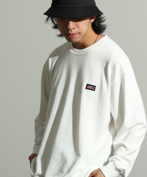Dickies(ディッキーズ)の「【GENUINE DICKIES/ジェニュインディッキーズ】ワンポイントロゴ クルースウェット(スウェット・メンズ・ホワイト/ブラック/ネイビー/グリーン/オートミール/グレイッシュベージュ/スミクロ/マスタード/ライトグレー・M/L/XL)」の1枚目の写真