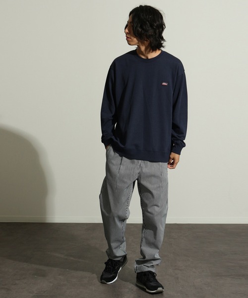Dickies(ディッキーズ)の「【GENUINE DICKIES/ジェニュインディッキーズ】ワンポイントロゴ クルースウェット(スウェット・メンズ・ホワイト/ブラック/ネイビー/グリーン/オートミール/グレイッシュベージュ/スミクロ/マスタード/ライトグレー・M/L/XL)」の11枚目の写真