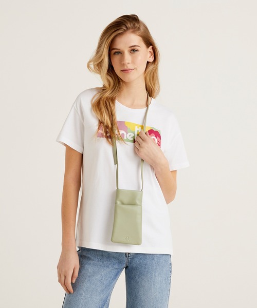 BENETTON (UNITED COLORS OF BENETTON)（ベネトンユナイテッドカラーズオブベネトン）の「フェイクレザースマートフォンホルダーバッグ（ハンドバッグ・レディース・グリーン/レッド/ピンク/ブラック・FREE）」の13枚目の写真