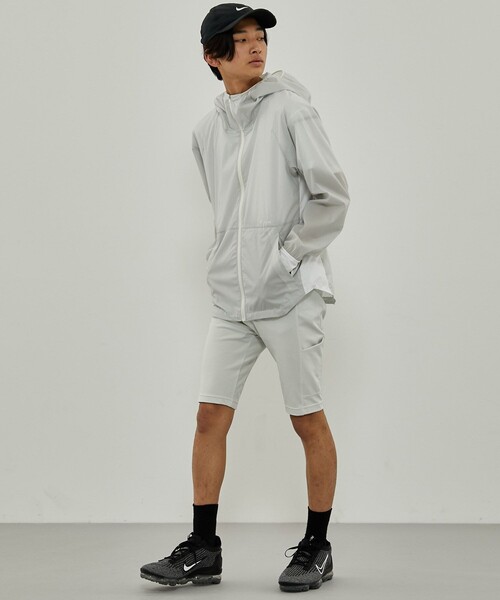 CITY TOKYO（シティトウキョウ）の「ATHLEATEランニングブルソン（ナイロンジャケット・メンズ・ダークグレー/オフホワイト・1/2）」の3枚目の写真