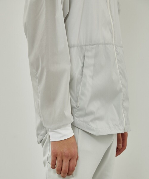 CITY TOKYO（シティトウキョウ）の「ATHLEATEランニングブルソン（ナイロンジャケット・メンズ・ダークグレー/オフホワイト・1/2）」の4枚目の写真