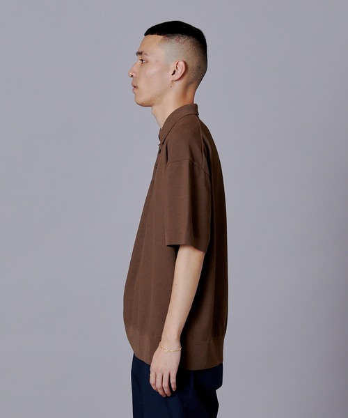penguin BY MUNSINGWEAR(ペンギン バイ マンシングウェア)の「HIGH GAUGE KNIT POLO メンズ ウェア 父の日 シャツ ポロシャツ スポーツウェア(ポロシャツ・メンズ・ネイビー/ブラウン・L/M/XL/S)」の4枚目の写真