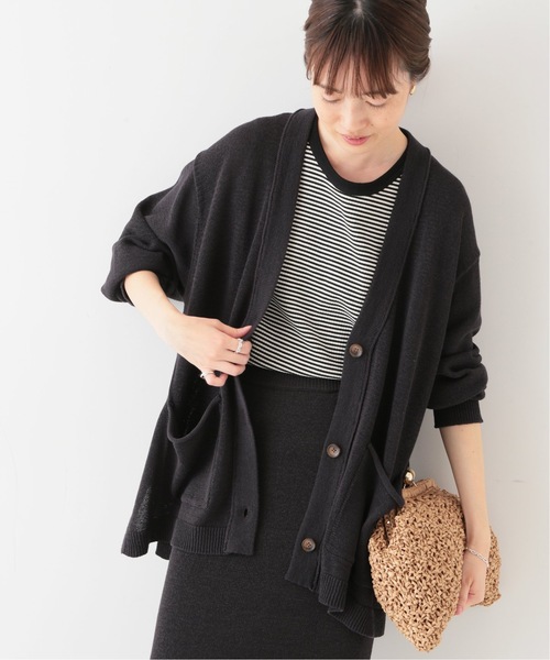 SLOBE IENA（スローブイエナ）の「テープヤーンニットカーディガン◆（カーディガン/ボレロ・レディース・グレー/ベージュ・FREE）」の12枚目の写真