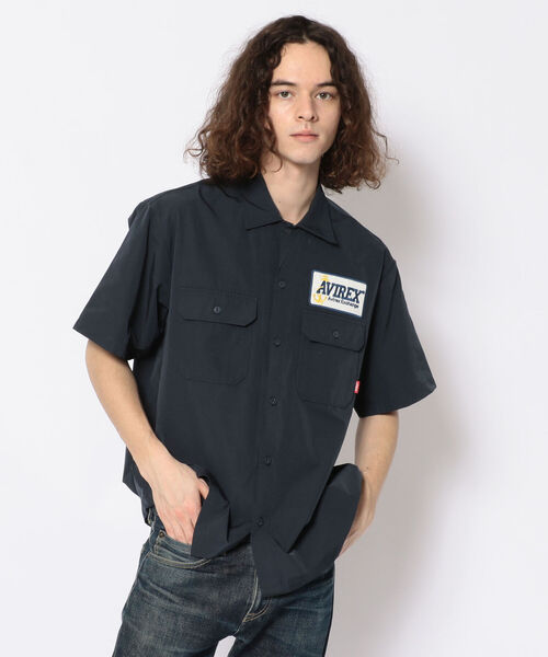 AVIREX(アヴィレックス)の「AEX ユニフォーム シャツ / S/S AEX UNIFORM SHIRT / アヴィレックス / AVIREX(シャツ/ブラウス・メンズ・ネイビー・X-LARGE/MEDIUM/XX-LARGE/LARGE)」の2枚目の写真