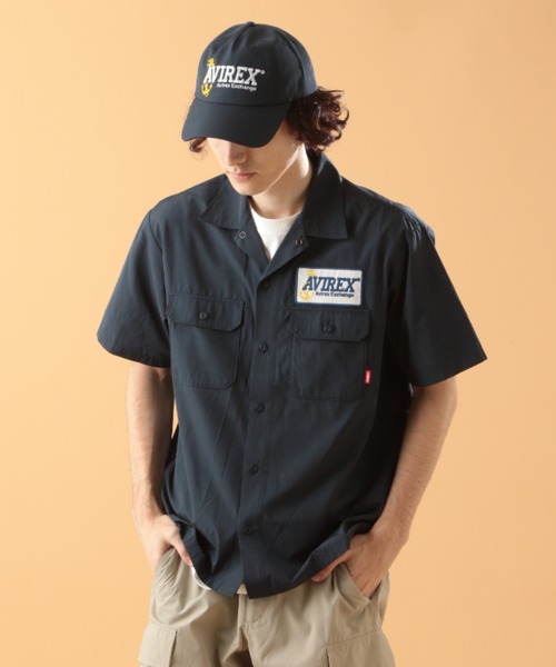 AVIREX(アヴィレックス)の「AEX ユニフォーム シャツ / S/S AEX UNIFORM SHIRT / アヴィレックス / AVIREX(シャツ/ブラウス・メンズ・ネイビー・X-LARGE/MEDIUM/XX-LARGE/LARGE)」の4枚目の写真